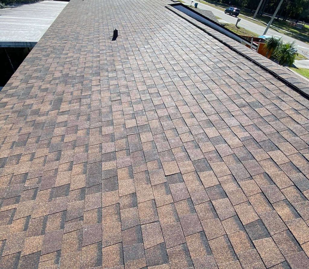 Top view of a house roof